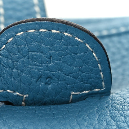 Hermes Taurillon Clemence Evelyne III PM Blue Jean 7 of 10