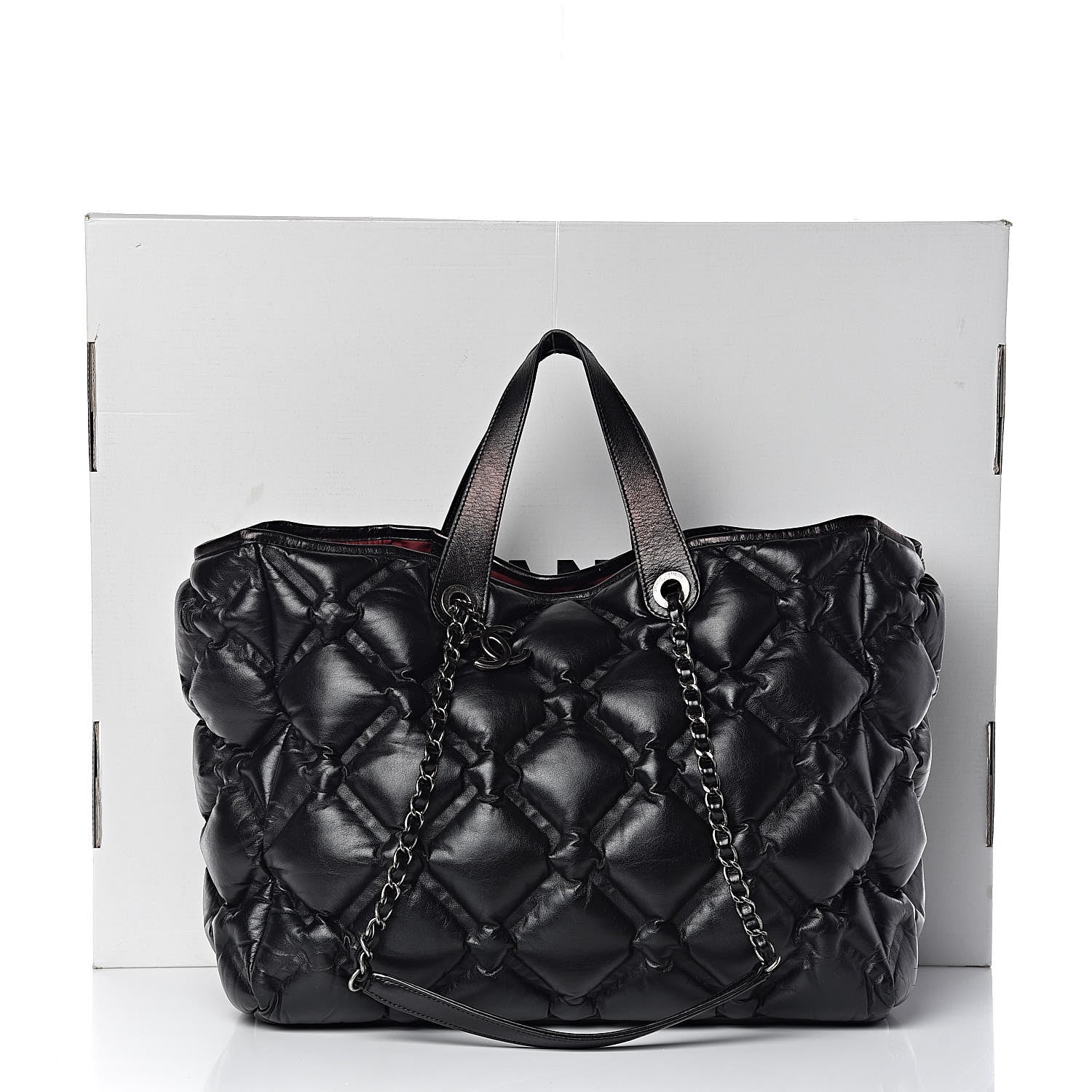 Chanel Calfskin Quilted Large Chesterfield Tote Black 12 of 12