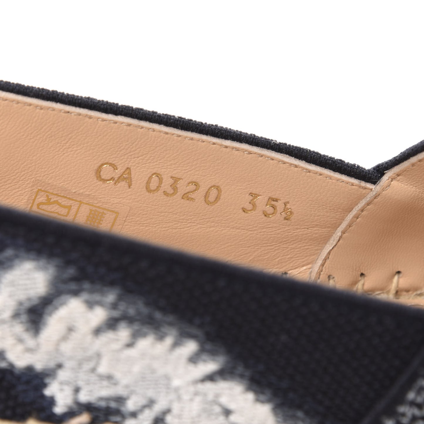 Canvas Tie and Dior Embroidered Granville 15mm Espadrilles 35.5 Denim