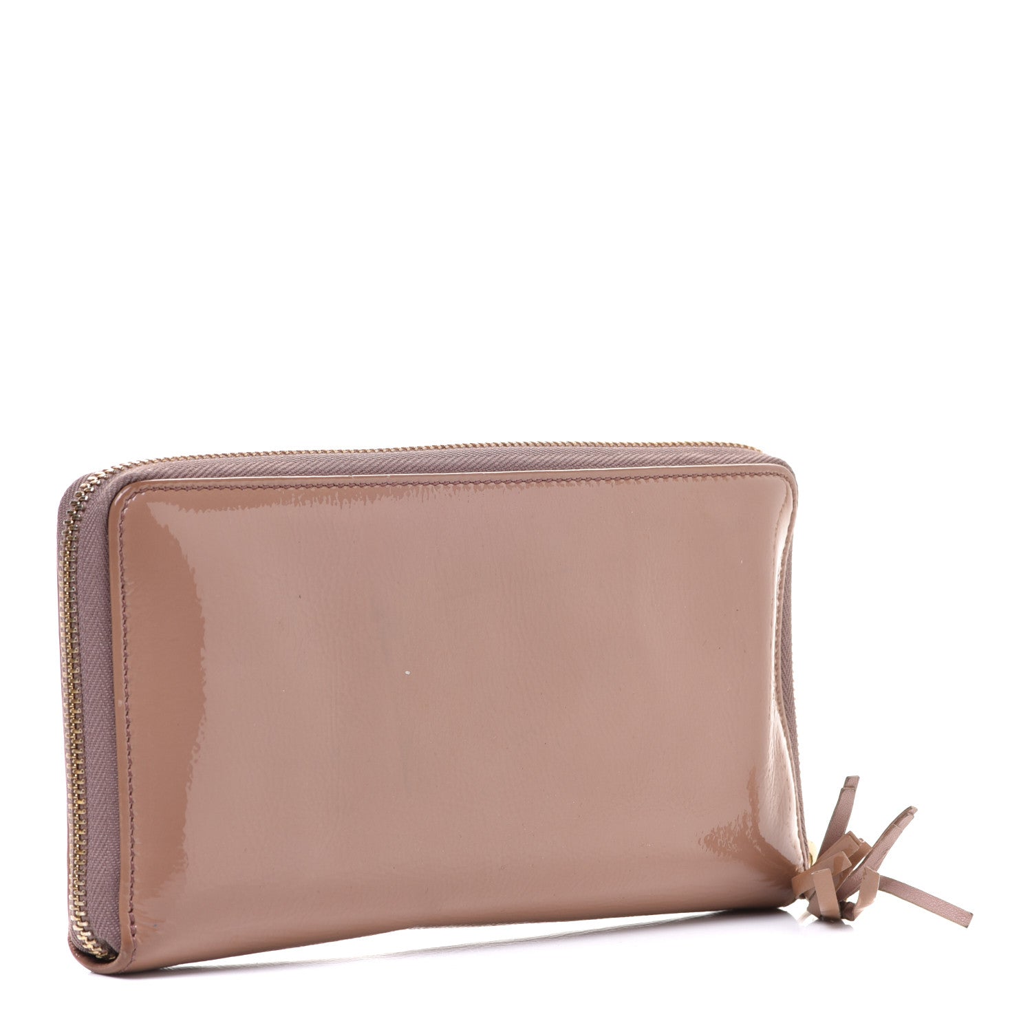 Gucci Patent Soho Zip Around Wallet Dark Cipria 3 of 11