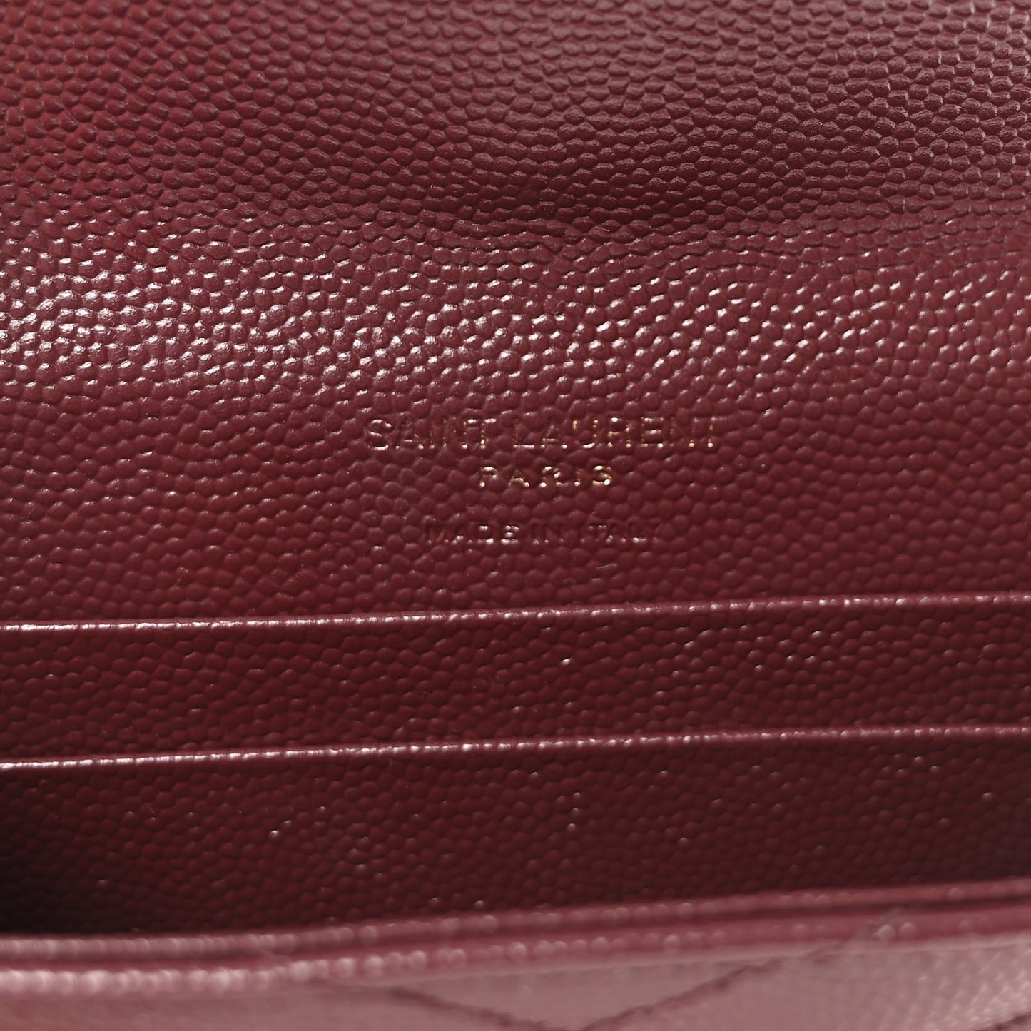 Grain De Poudre Matelasse Chevron Small Monogram Envelope Wallet Rouge Legion