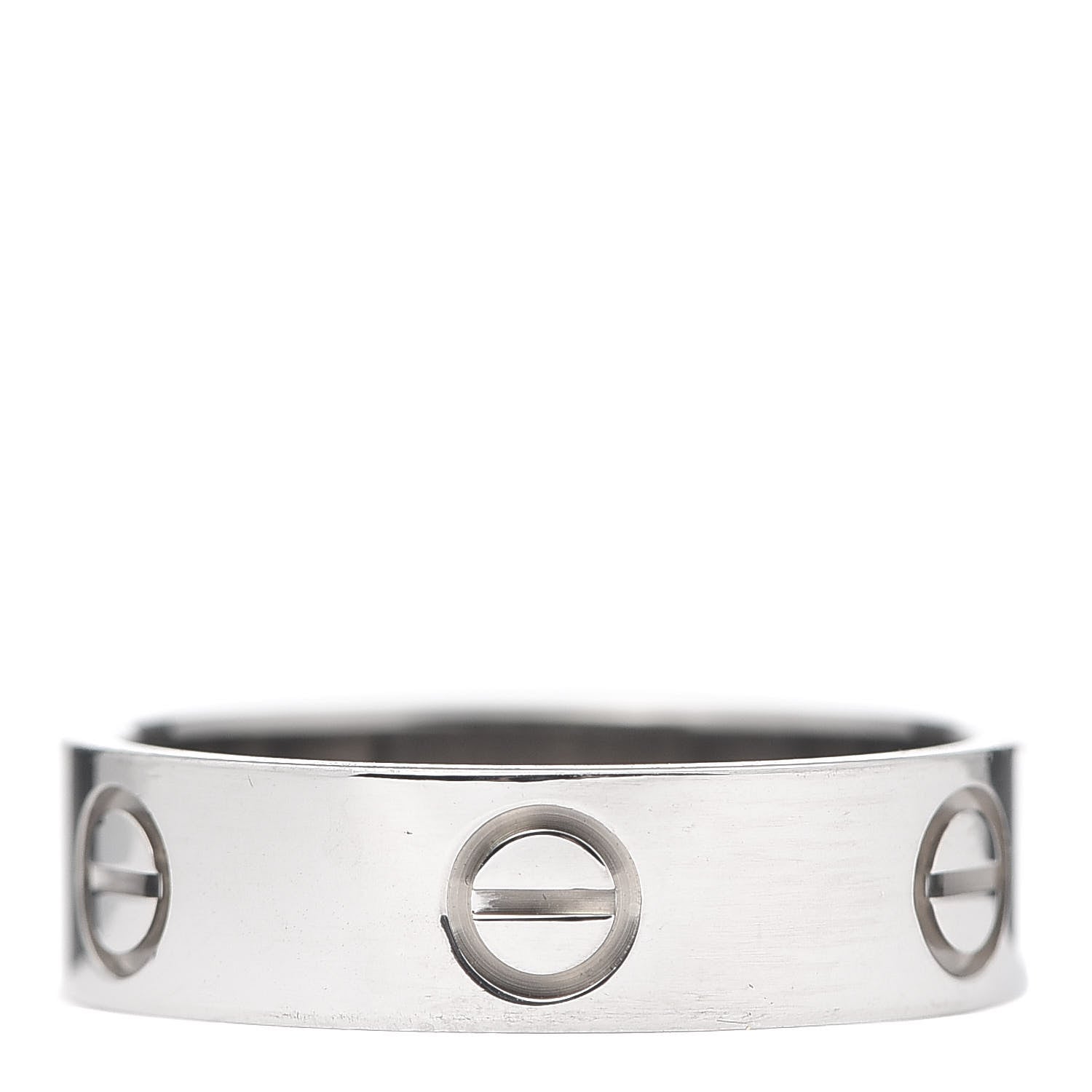 Cartier 18K White Gold 5.5mm LOVE Ring 56 7.5 1 of 5