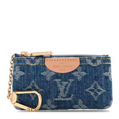 Louis Vuitton Monogram Denim Key Pouch Denim Blue 1 of 7