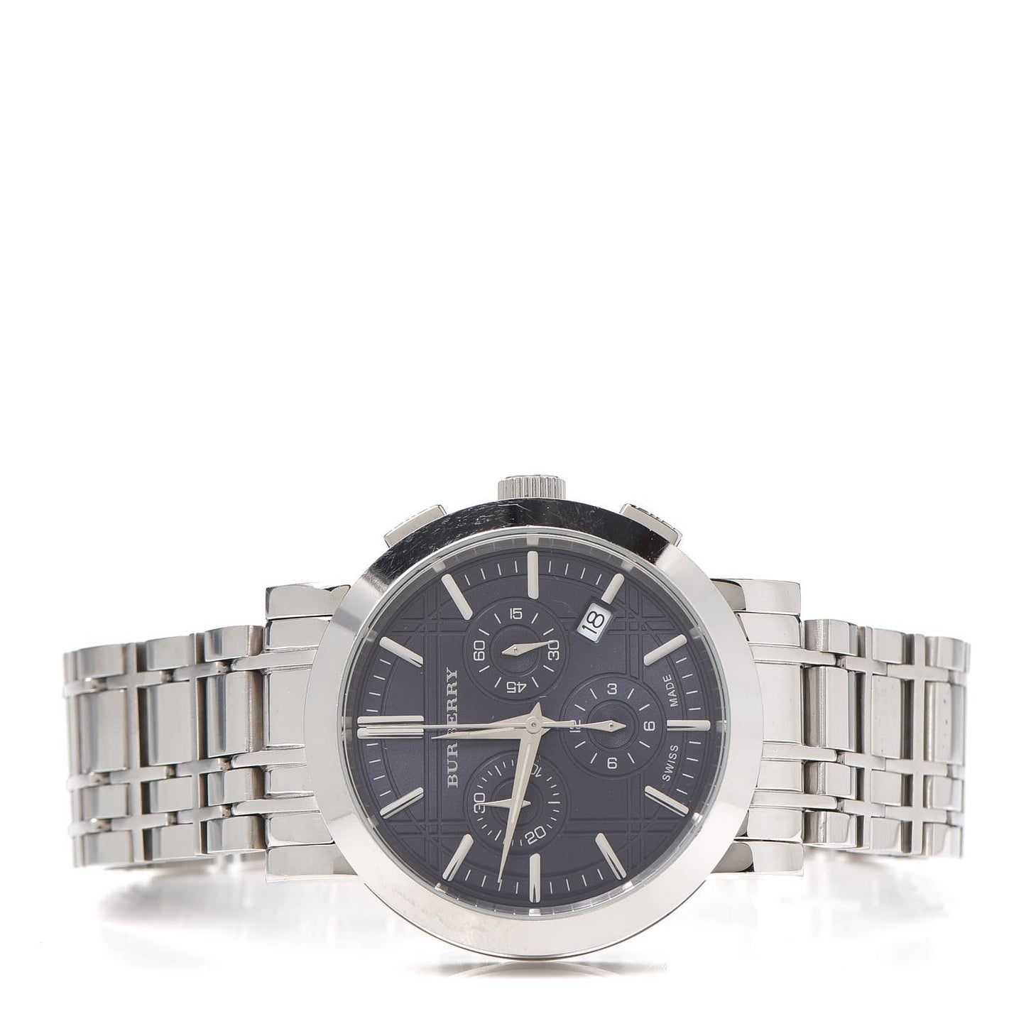 Stainless Steel 40mm Heritage Chronograph Quartz Watch Navy BU1360