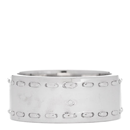 Hermes 18K White Gold Diamond Kelly Lock Ring 50 5.5 3 of 4