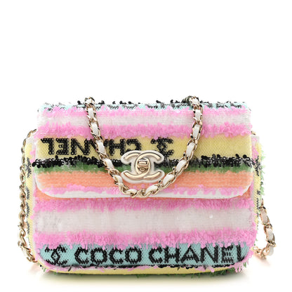 Chanel Sequin COCO Clutch With Chain Multicolor 1 of 12
