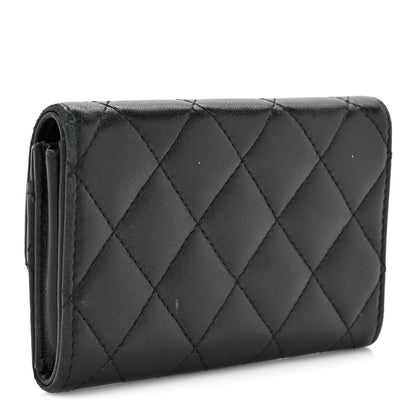Chanel Lambskin Quilted Flap Card Holder Black 3 of 11