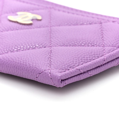 Chanel Caviar Quilted Card Holder Purple 9 of 11