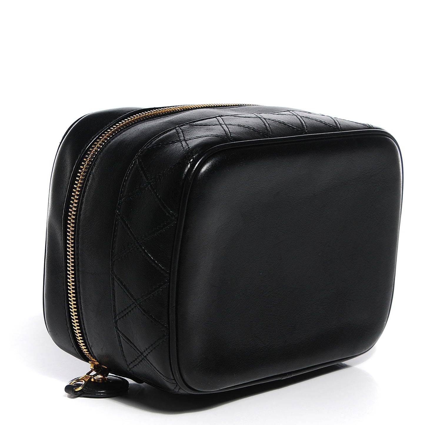 Calfskin Vanity Cosmetic Case Black