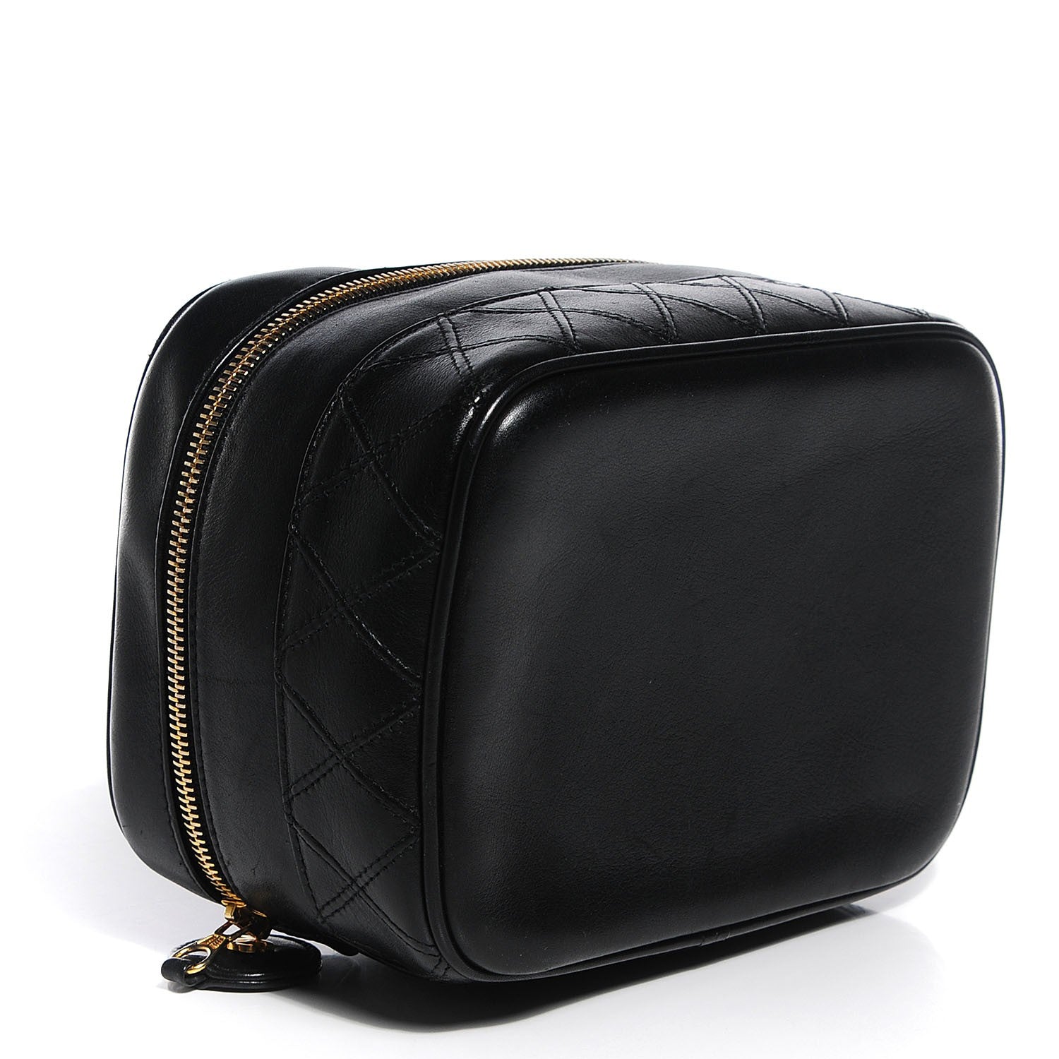 Chanel Calfskin Vanity Cosmetic Case Black 4 of 8