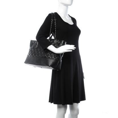 Chanel Calfskin Caviar Quilted Large Shopping Tote Black 2 of 9