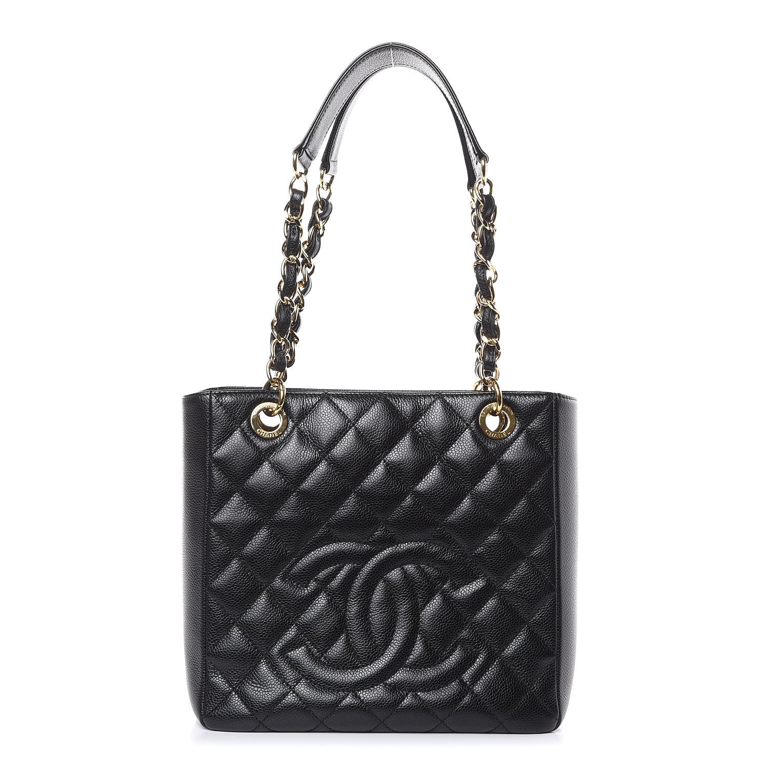 Chanel Caviar Quilted Petit Shopping Tote PST Black 1 of 9