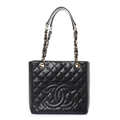 Chanel Caviar Quilted Petit Shopping Tote PST Black 1 of 9
