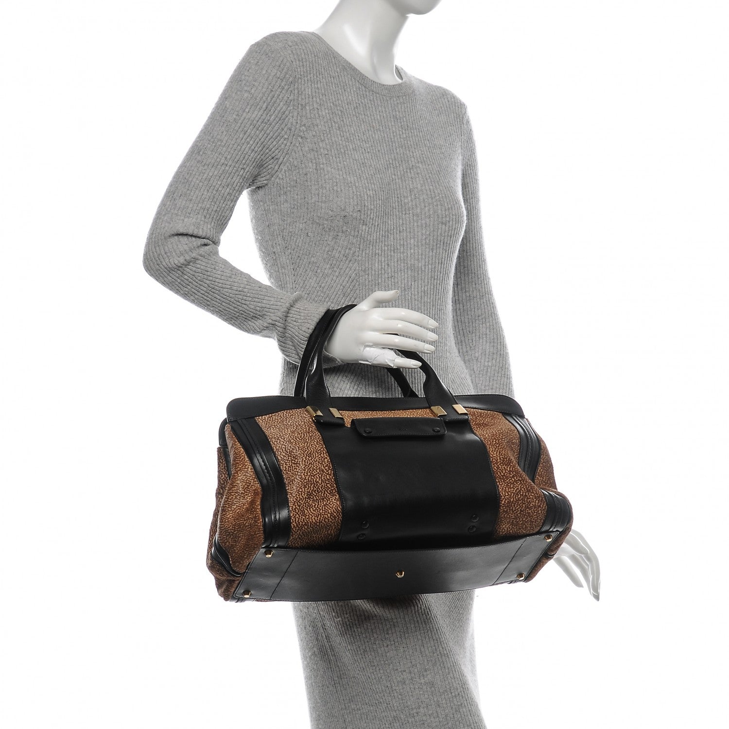 Chloe Calf Hair Large Alice Satchel Biscotti Beige 2 of 6