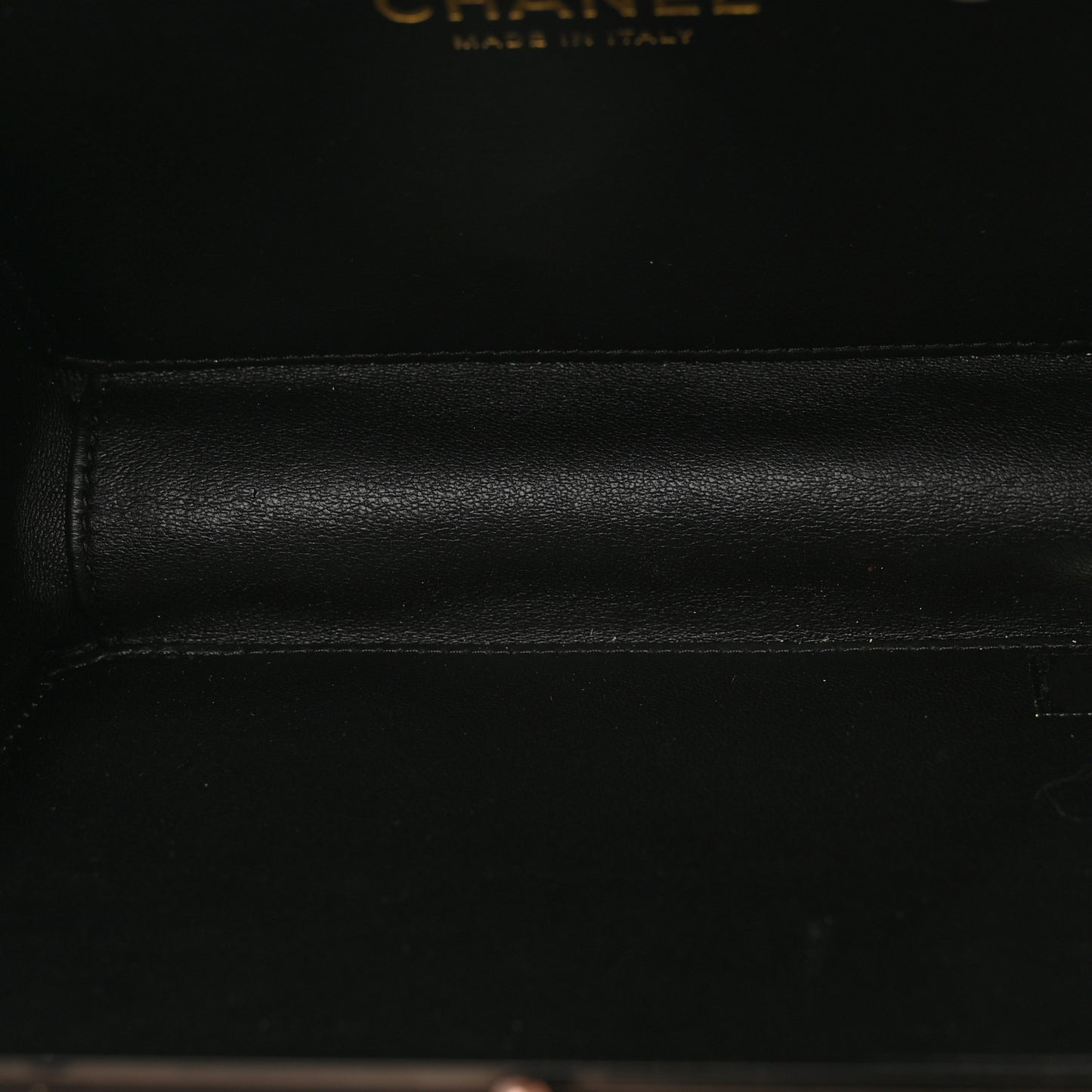Plexiglass Crystal CC Minaudiere Clutch Black Copper