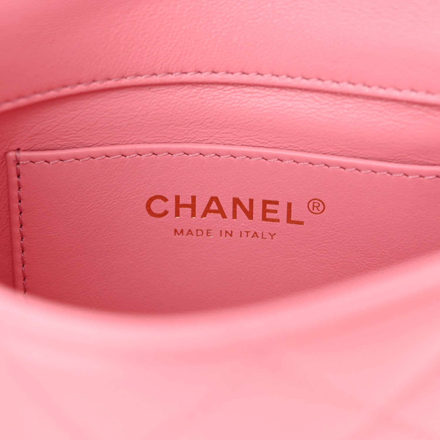 Chanel Lambskin Wenge Quilted Mini Fashion Wood Square Flap Pink 6 of 10