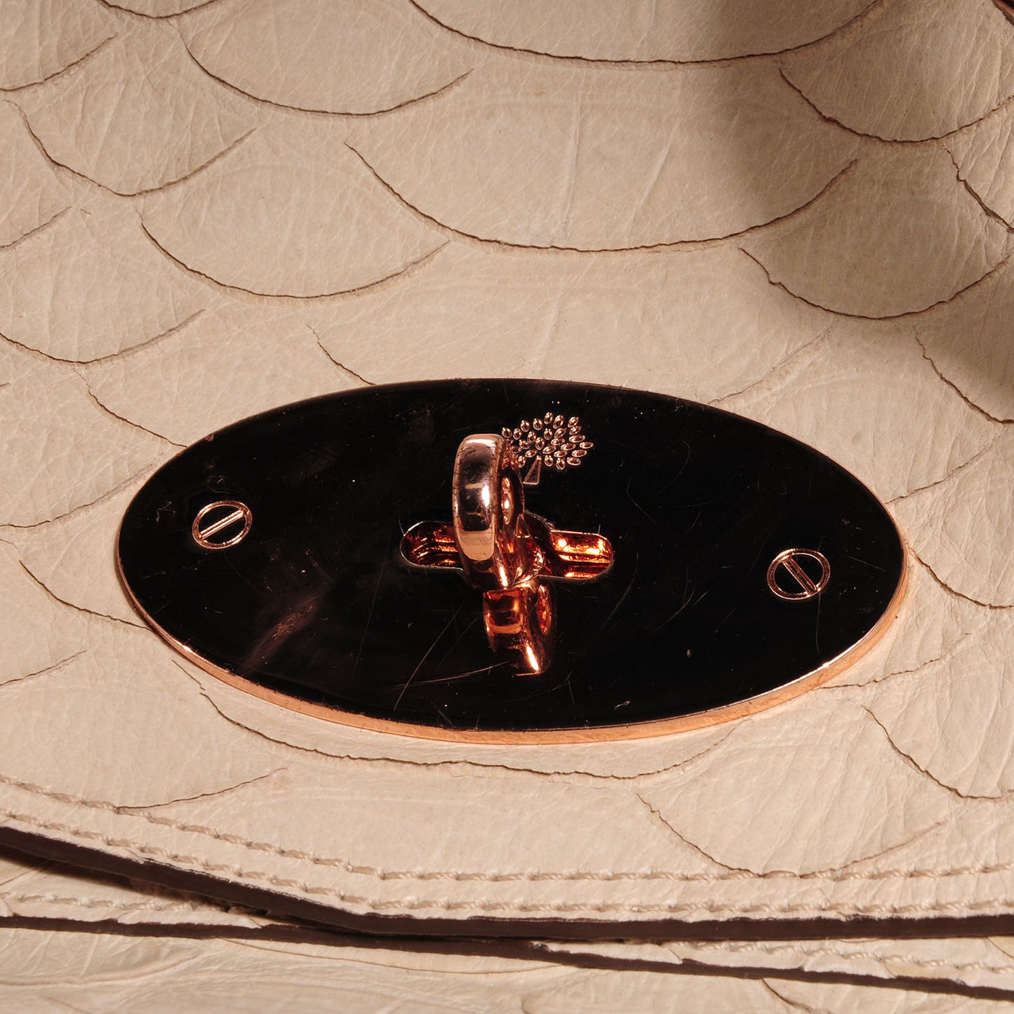 Silky Snake Print Alexa Medium Beige