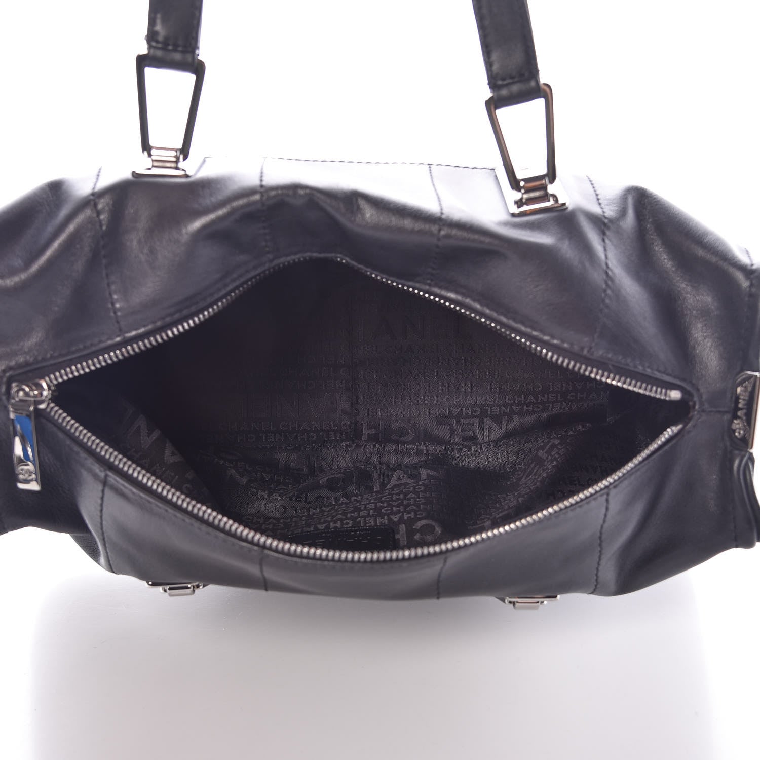 Chanel Lambskin Square Stitched Large Tote Black 5 of 9