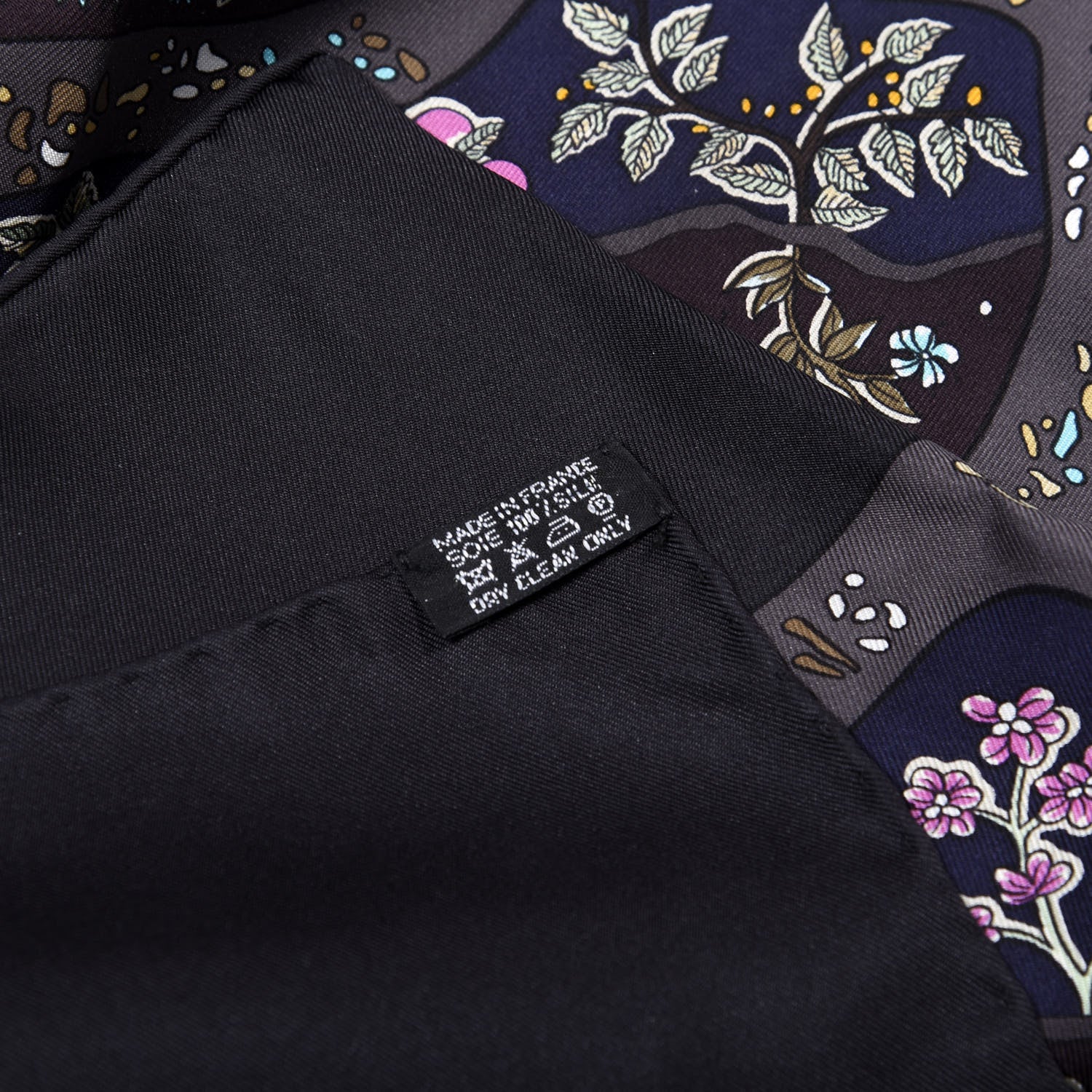Hermes Silk Chemins De Garrigue Scarf 90 Black 4 of 5