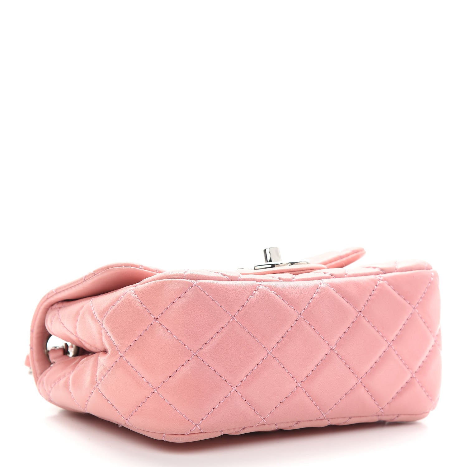 Chanel Lambskin Quilted Mini Square Flap Pink 3 of 8
