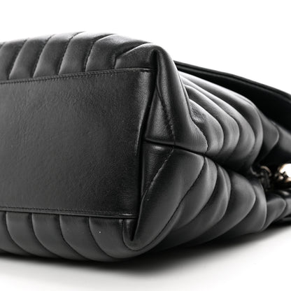 Saint Laurent Calfskin Y Quilted Monogram Medium Loulou Satchel Black 11 of 12