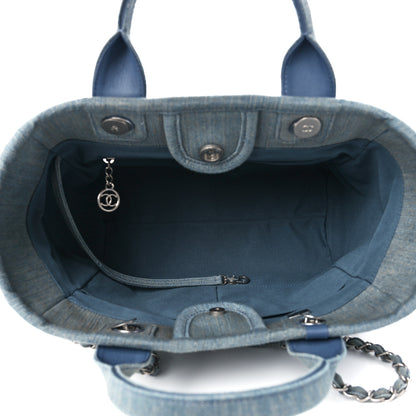 Chanel Denim Small Deauville Tote Light Blue 5 of 11
