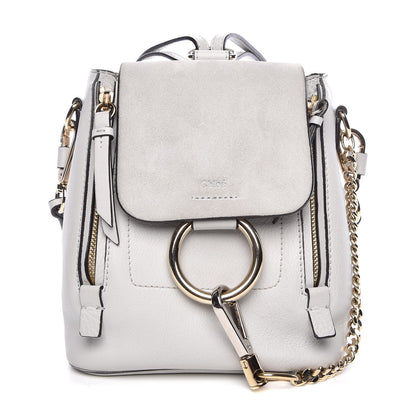 Chloe Suede Calfskin Mini Faye Backpack Airy Grey 1 of 7