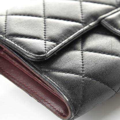 Chanel Lambskin Quilted Large Flap Wallet Black 19 of 20