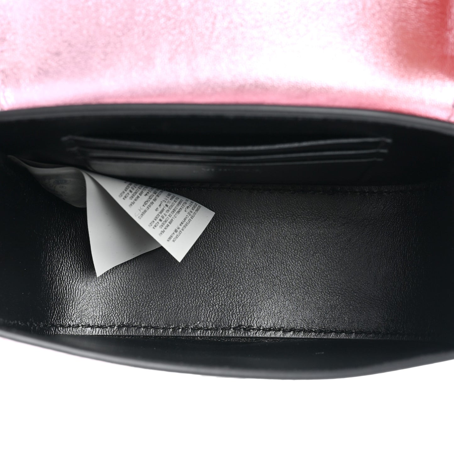 Metallic Crackled Lambskin Mini La Medusa Bag Pink