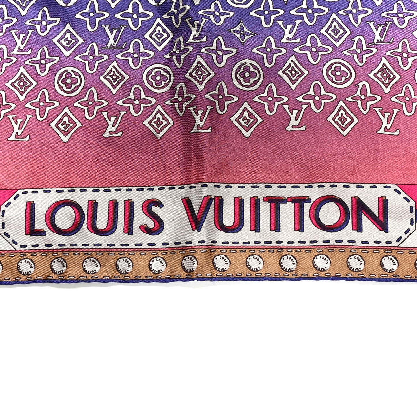 Silk Monogram LV World Square Scarf Multicolor