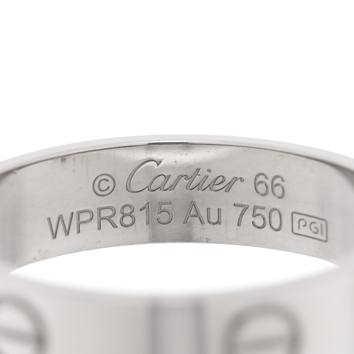 18K White Gold 5.5mm LOVE Ring 66 11.5