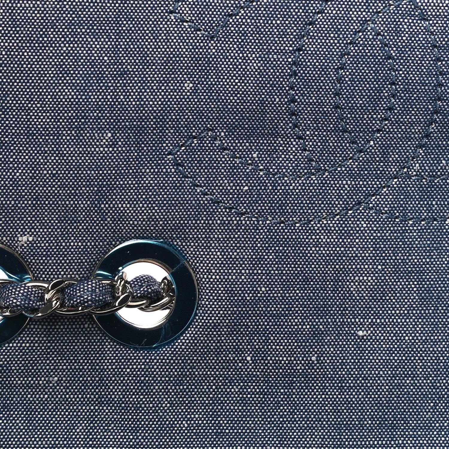 Chanel Denim Quilted Small Medallion Flap Blue 22 of 27