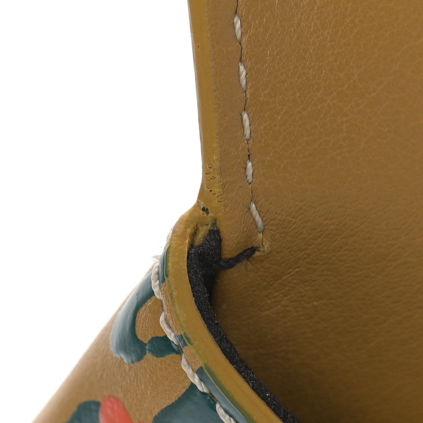 Trench Calfskin Splash Print Medium DK88 Top Handle Bag Ochre Yellow