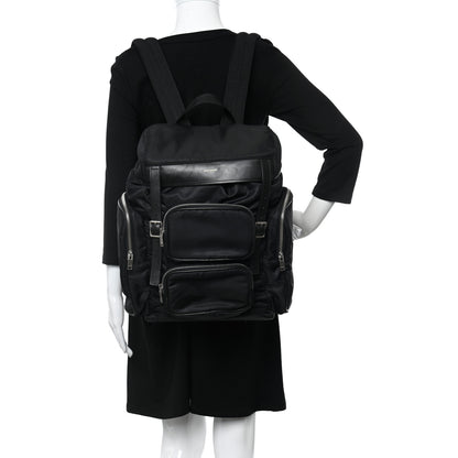 Saint Laurent Nylon City Fold Up Backpack Black 2 of 11