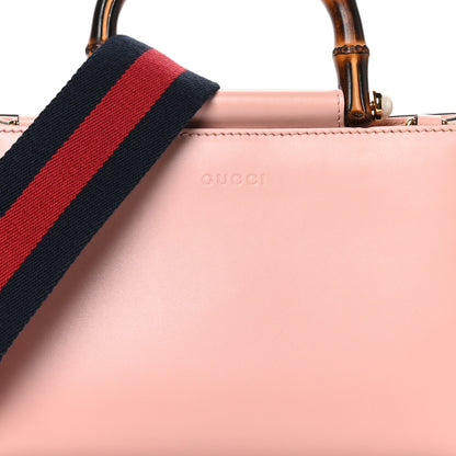Gucci Nappa Bamboo Web Mini Nymphaea Top Handle Bag Perfect Pink Mystic White 7 of 9