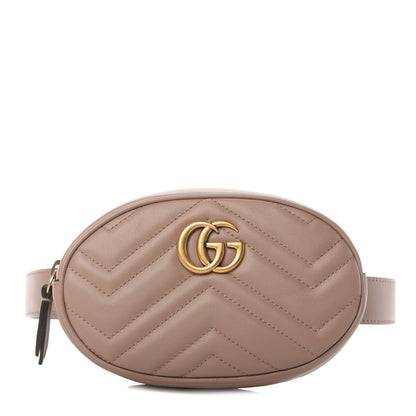 Gucci Calfskin Matelasse GG Marmont Belt Bag 75 30 Porcelain Rose 1 of 11