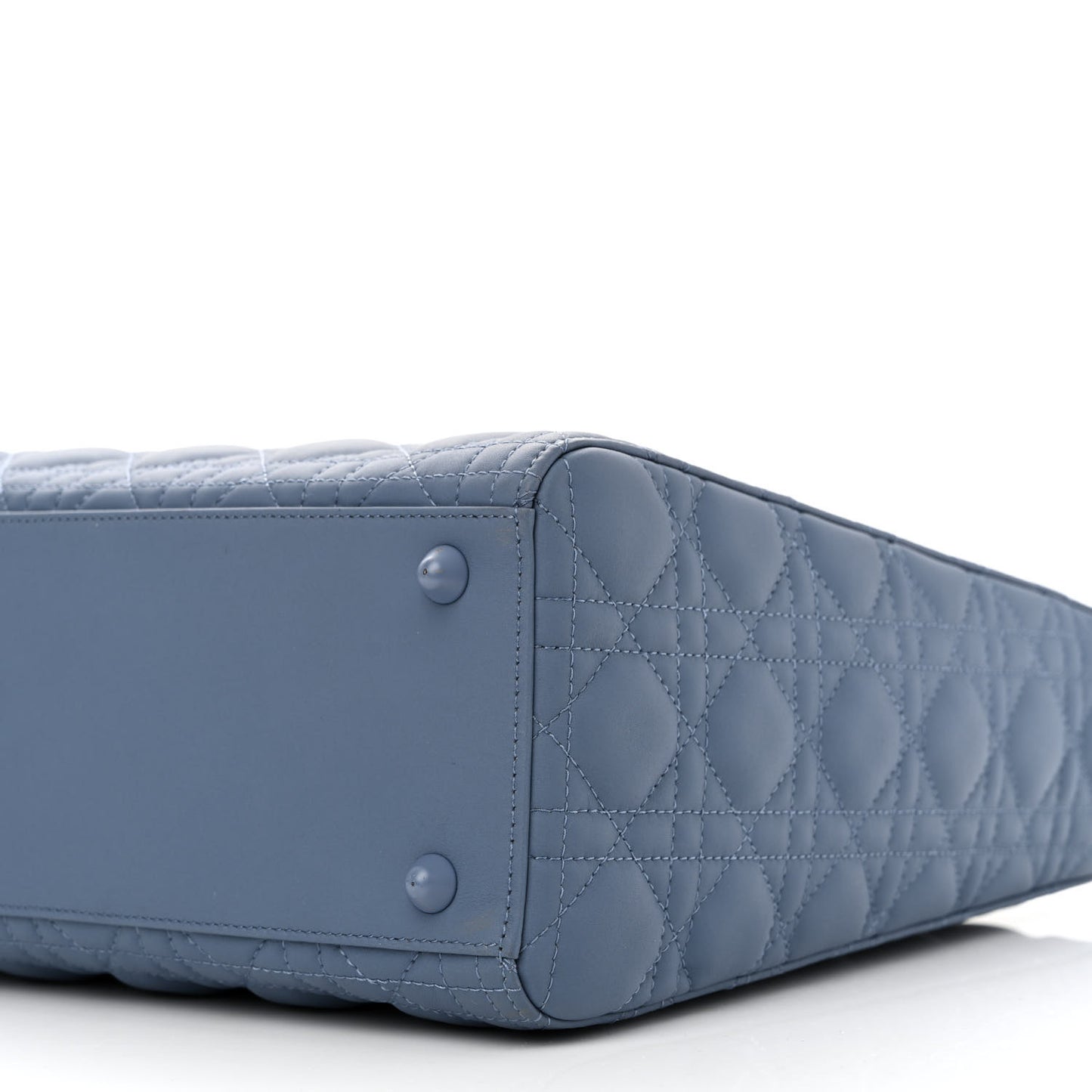 Ultra Matte Calfskin Cannage Large Lady Dior Blue