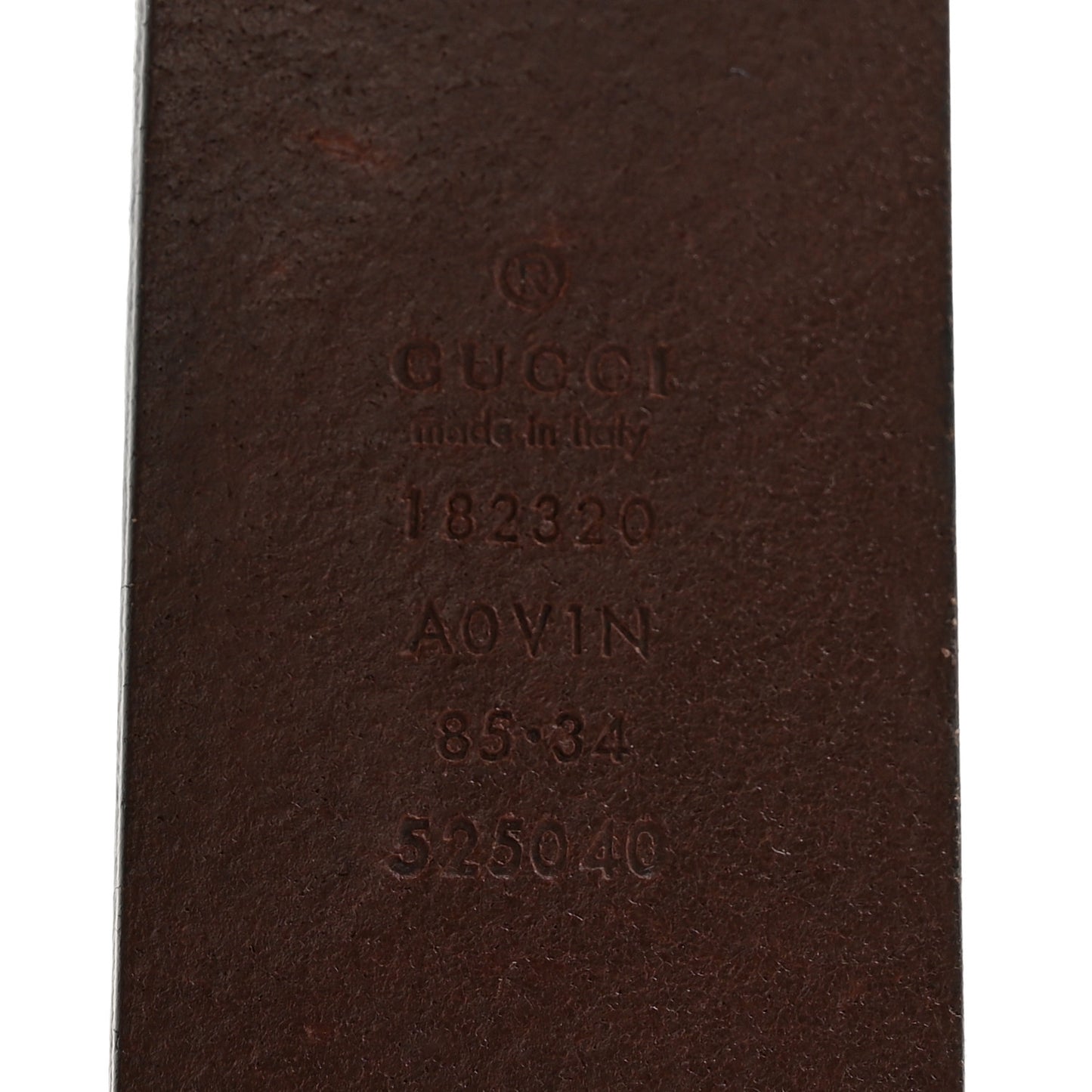 Guccissima Square G Belt 85 34 Brown