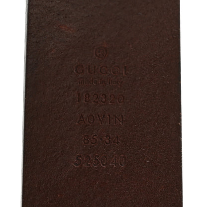 Gucci Guccissima Square G Belt 85 34 Brown 5 of 8