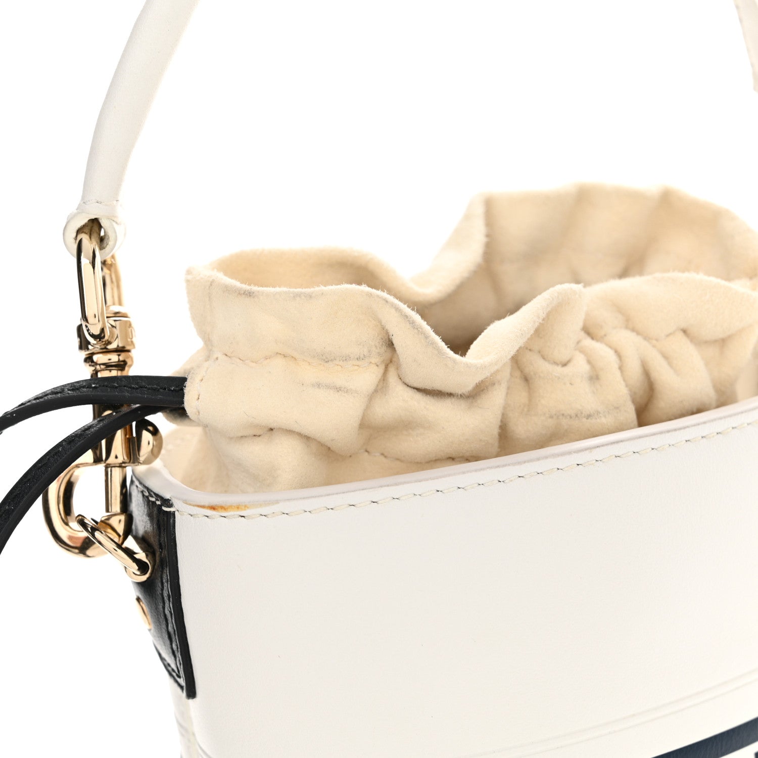 Christian Dior Calfskin Micro Dior Vibe Bucket White Blue 13 of 15