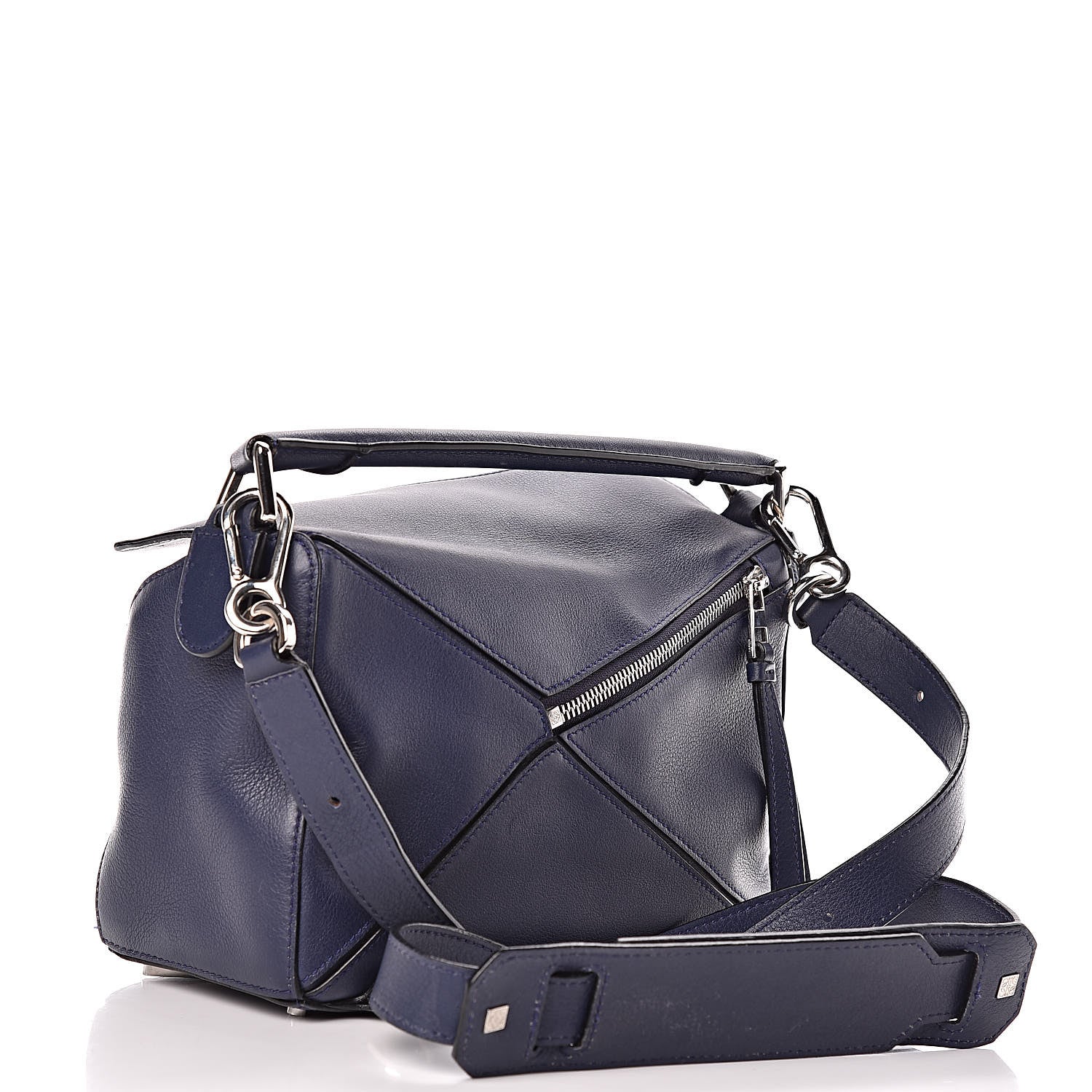 Loewe Calfskin Small Puzzle Bag Navy 2 of 19