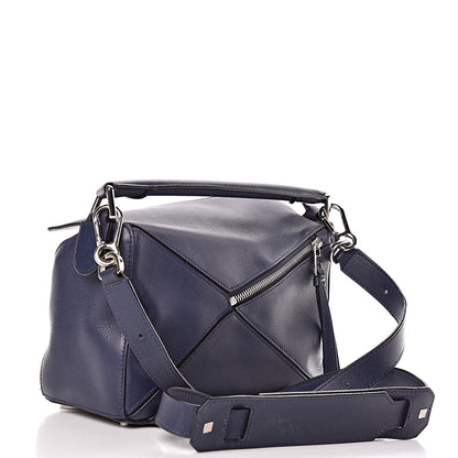 Loewe Calfskin Small Puzzle Bag Navy 2 of 19
