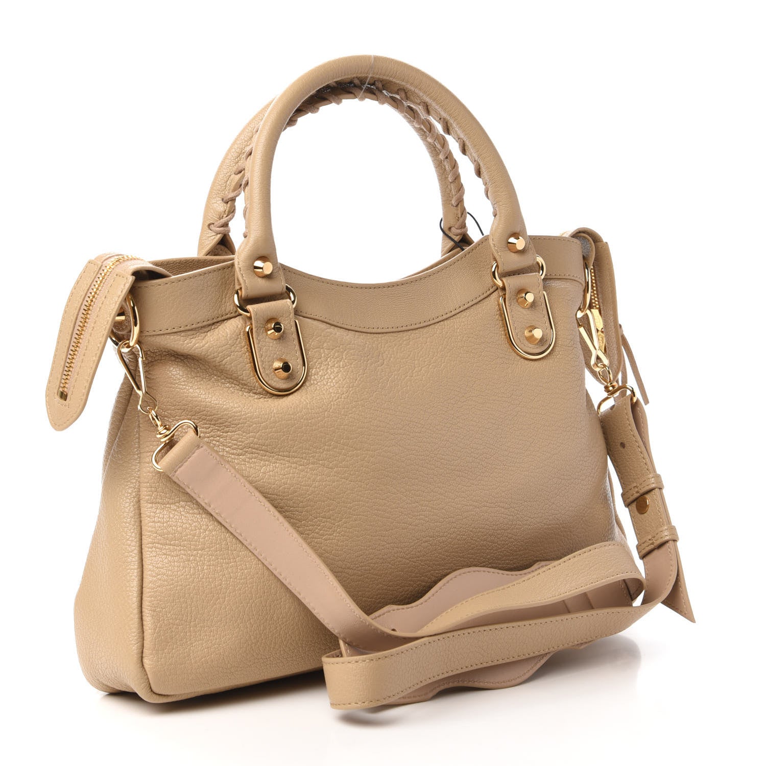 Balenciaga Shiny Goatskin Gold Metallic Edge Hardware Town Beige Sahara 3 of 10