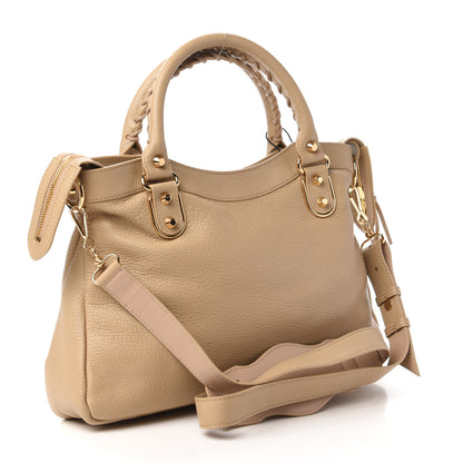 Balenciaga Shiny Goatskin Gold Metallic Edge Hardware Town Beige Sahara 3 of 10