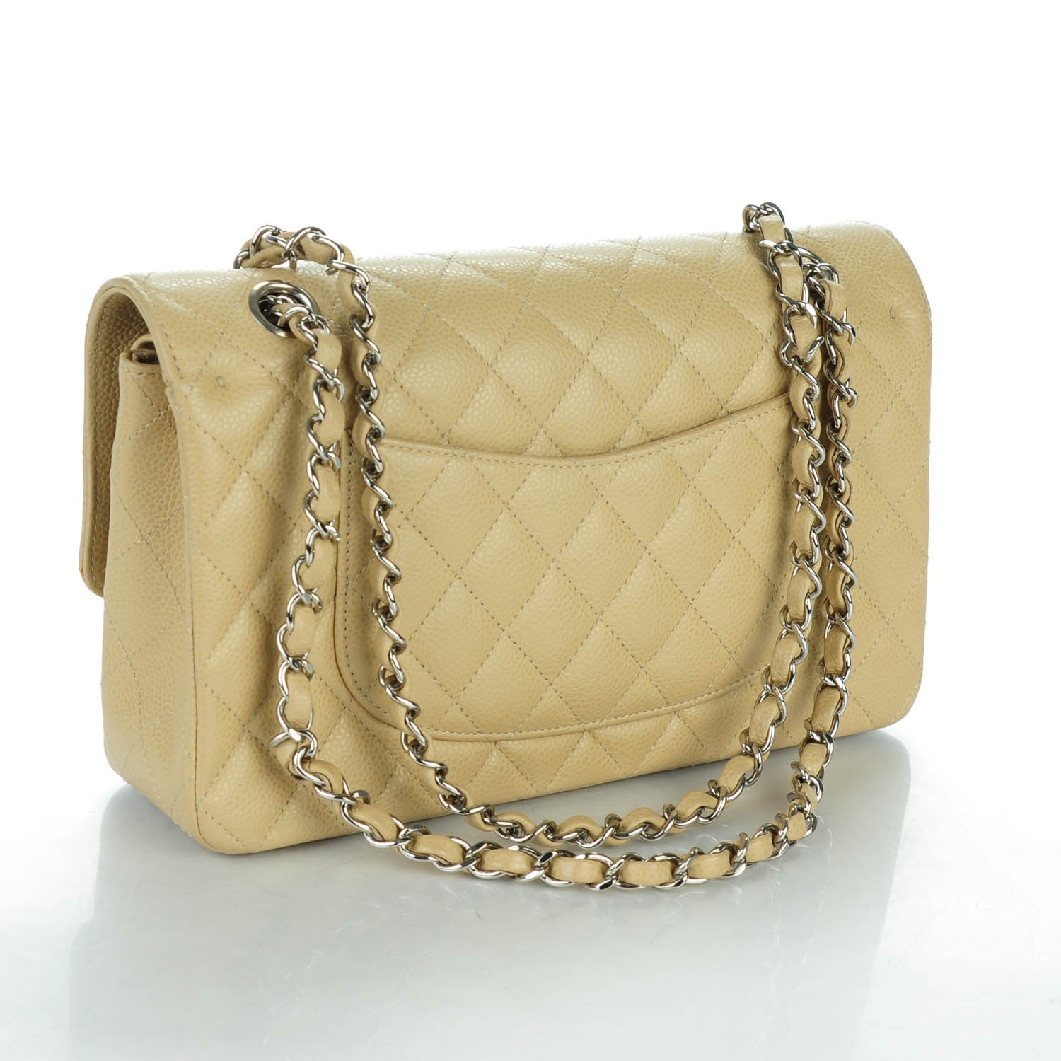 Chanel Caviar Quilted Medium Double Flap Beige 3 of 7