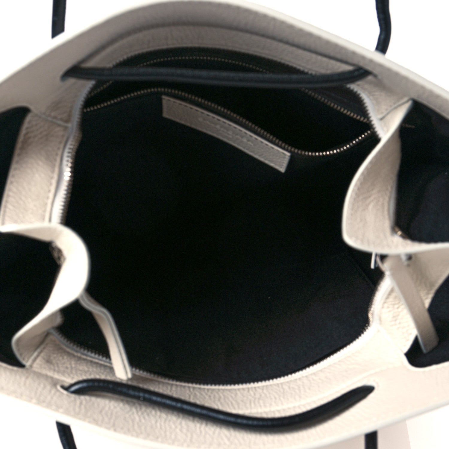 Balenciaga Calfskin Medium Logo North South Shopping Tote White 5 of 10