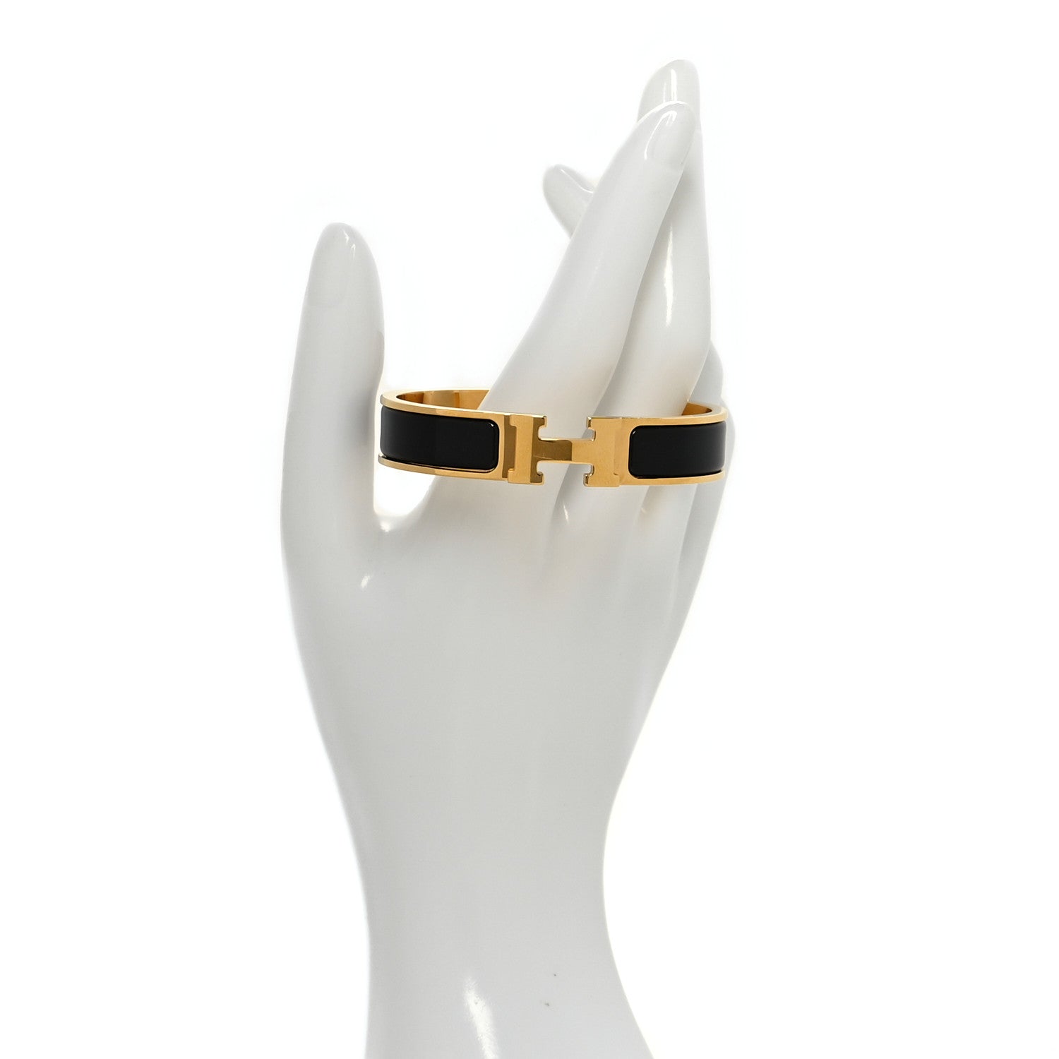 Hermes Enamel Narrow Clic Clac H Bracelet PM Black 2 of 5
