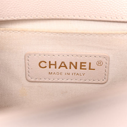 Chanel Caviar Chevron Quilted Small Boy Flap Light Pink 6 of 9