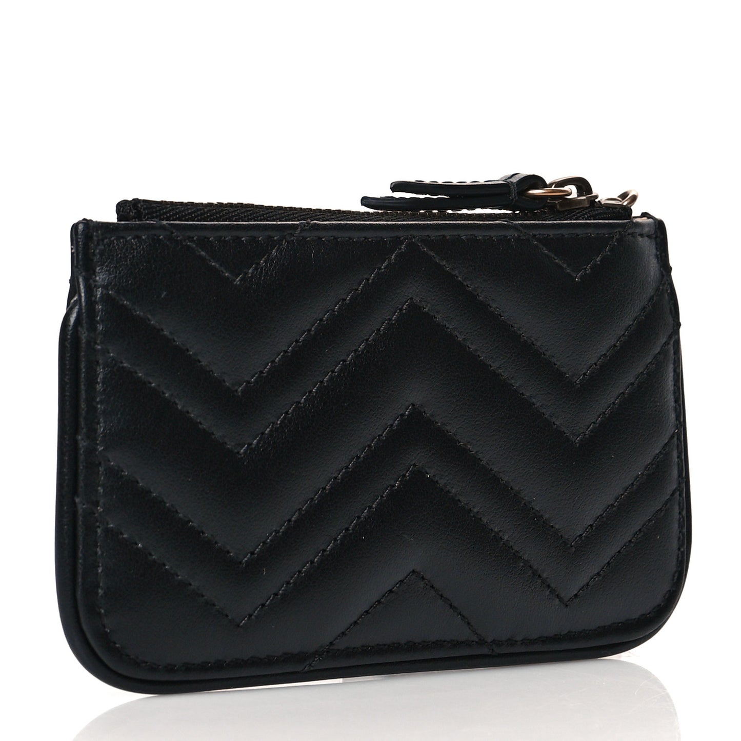Calfskin Matelasse GG Marmont Key Case Black