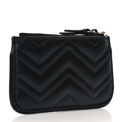 Gucci Calfskin Matelasse GG Marmont Key Case Black 3 of 9